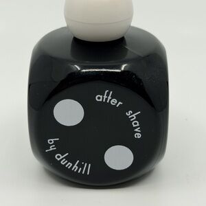 Dunhill Black Bottle with White Cap and Dots